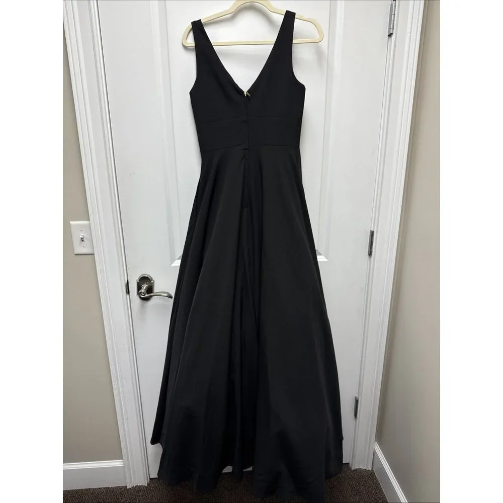 Mac Duggal Size 6 Black 48924 Sleeveless A-line Ball Gown Prom Formal Dress New - Picture 8 of 11